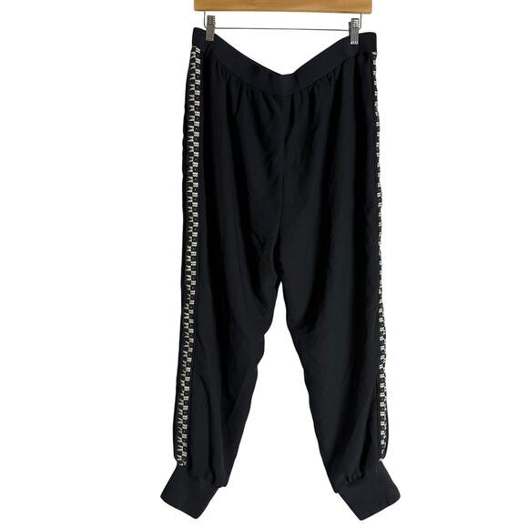 Ted Baker Saiin Geometric Side Stripe High Rise Pull-On Jogger Pants Size 12 - Picture 10 of 13